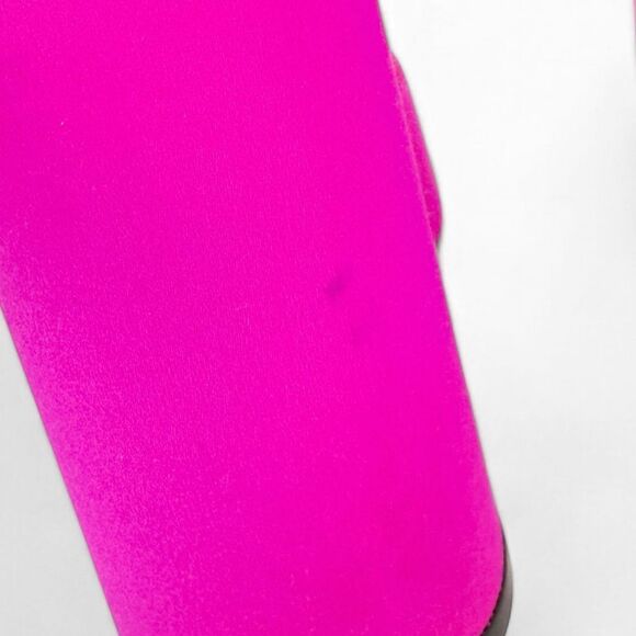 VERSACE Aevitas Fuchsia Crystal-Embellished Platform Block Heel Pumps Si… - Picture 8 of 17